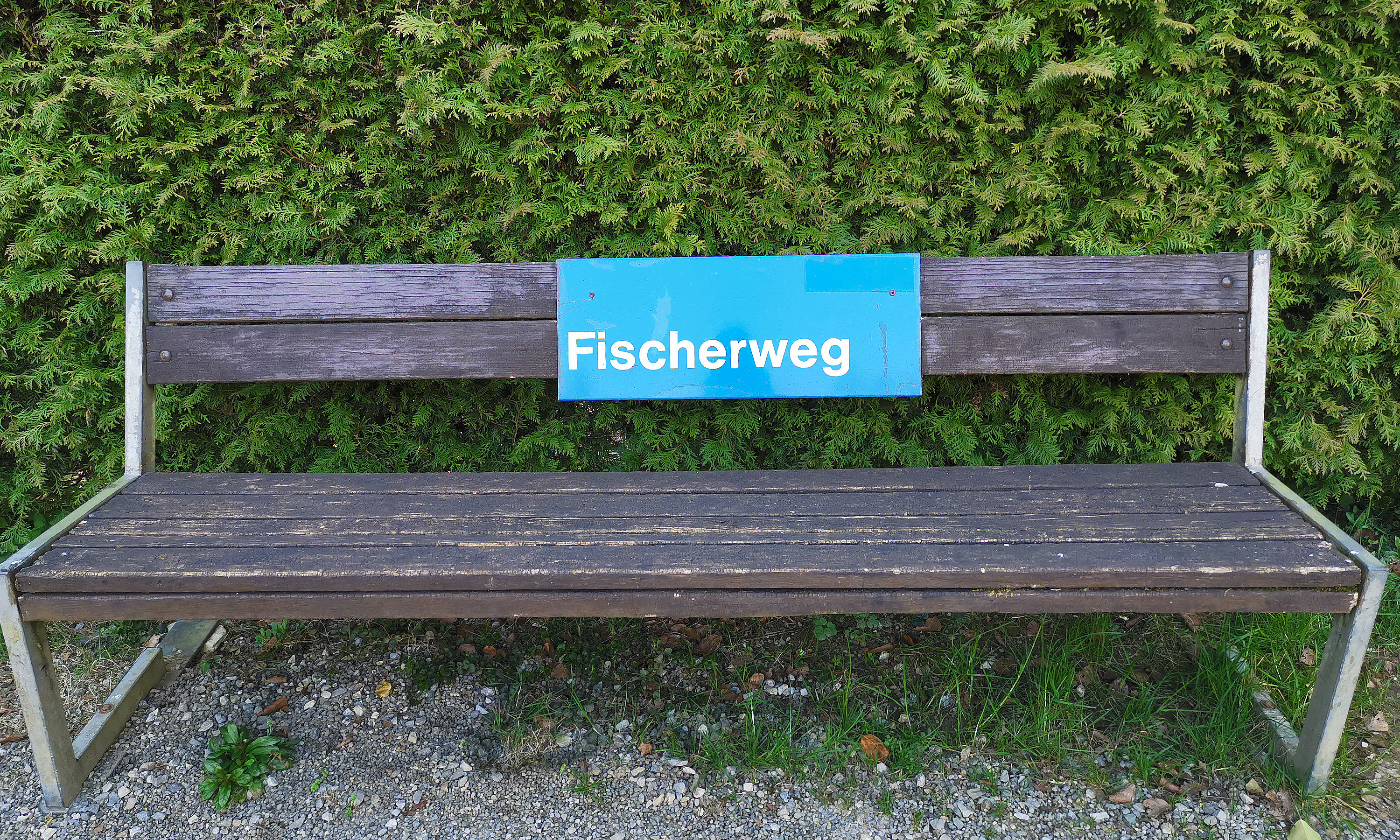 Bank am Angelteich vom Fischergut Rheinsulz